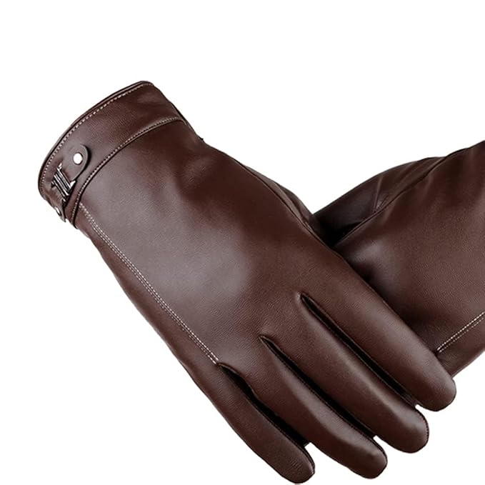 Men’s Winter Leather Wristwear with Warm Lining - Image 4