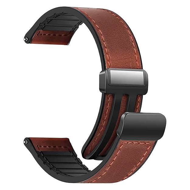 Watch Strap Leather Magnetic Silicone 22mm - Image 4