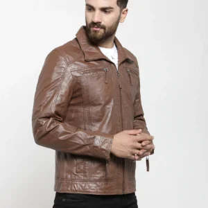 Genuine Leathers Men's Jacket (Brown)