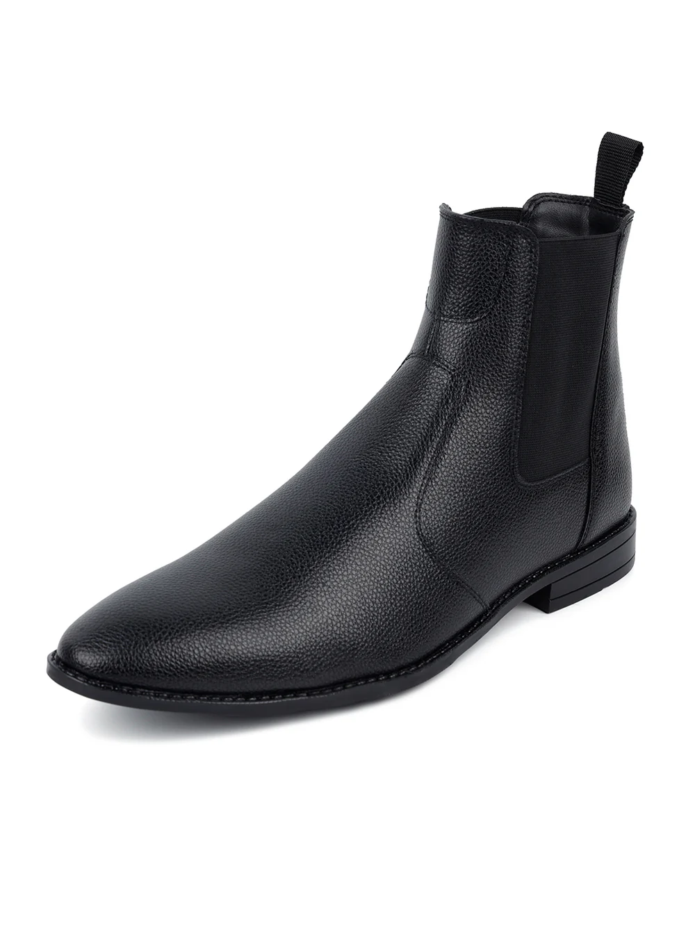 Obsidian Black Handcrafted Chelsea Milled Boots Sale priceRs. 1,949 Regular priceRs. 3,999 - Image 3