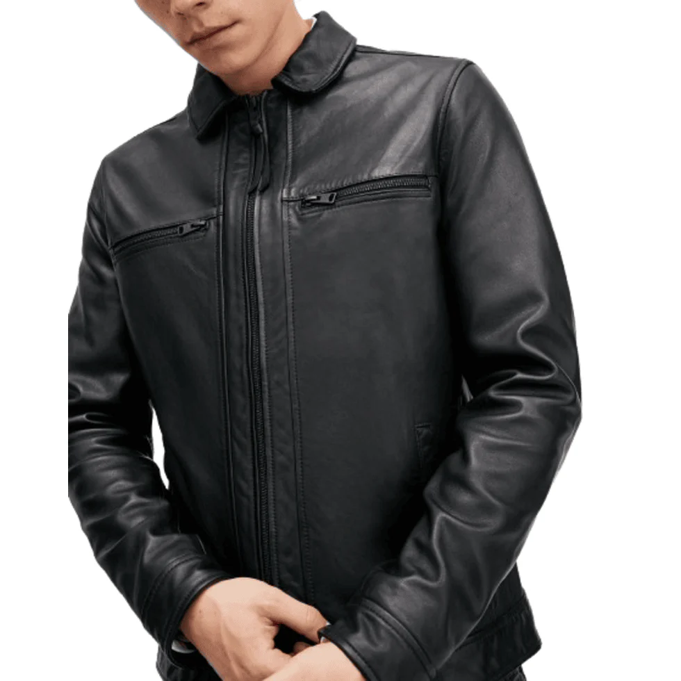 Retro Genuine Leather Jacket for Men - Image 4