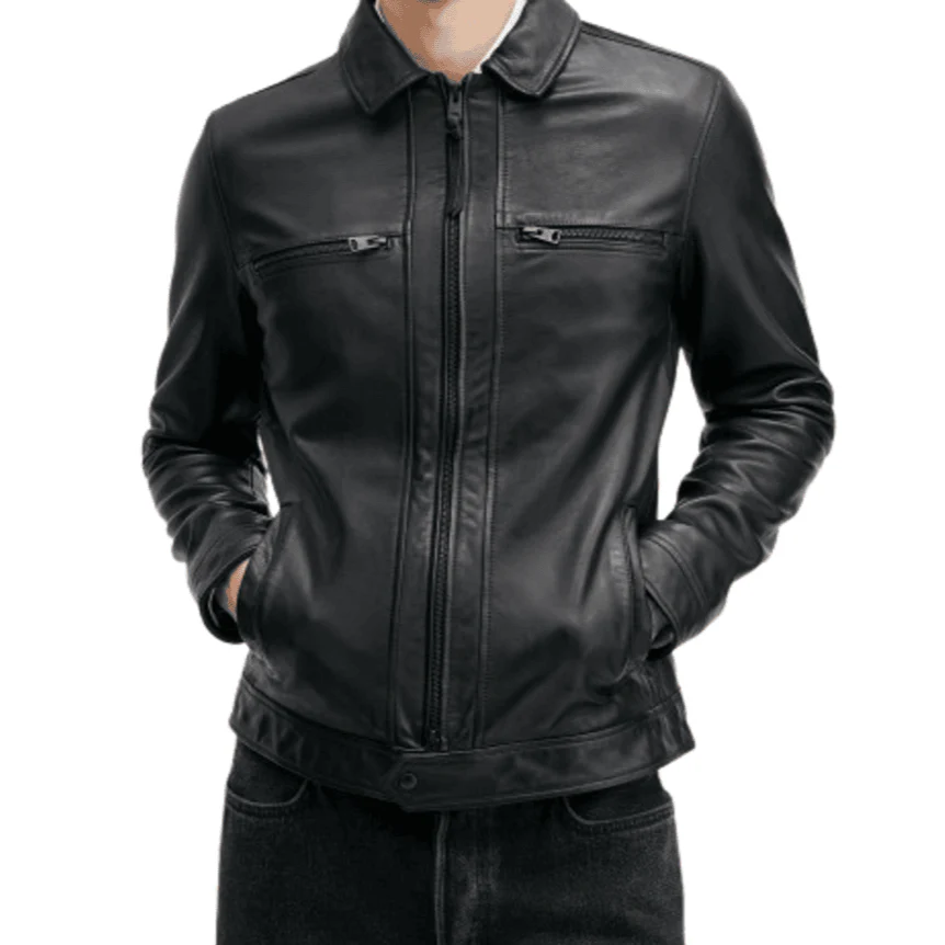 Retro Genuine Leather Jacket for Men
