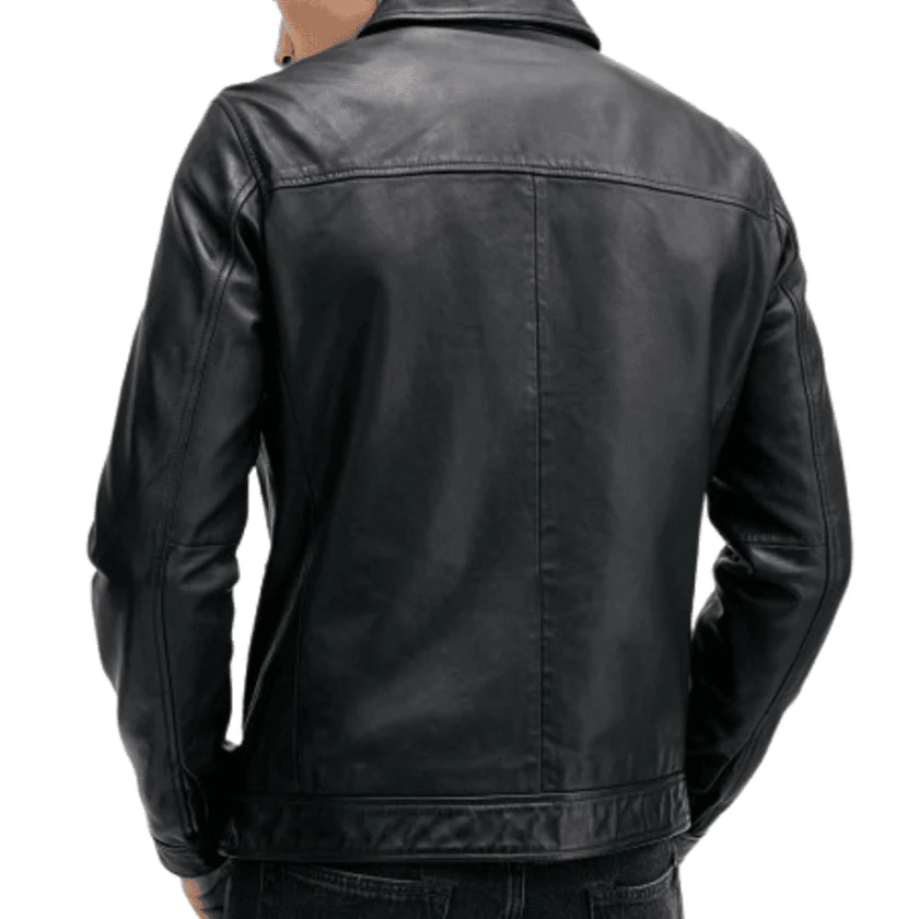 Retro Genuine Leather Jacket for Men - Image 2