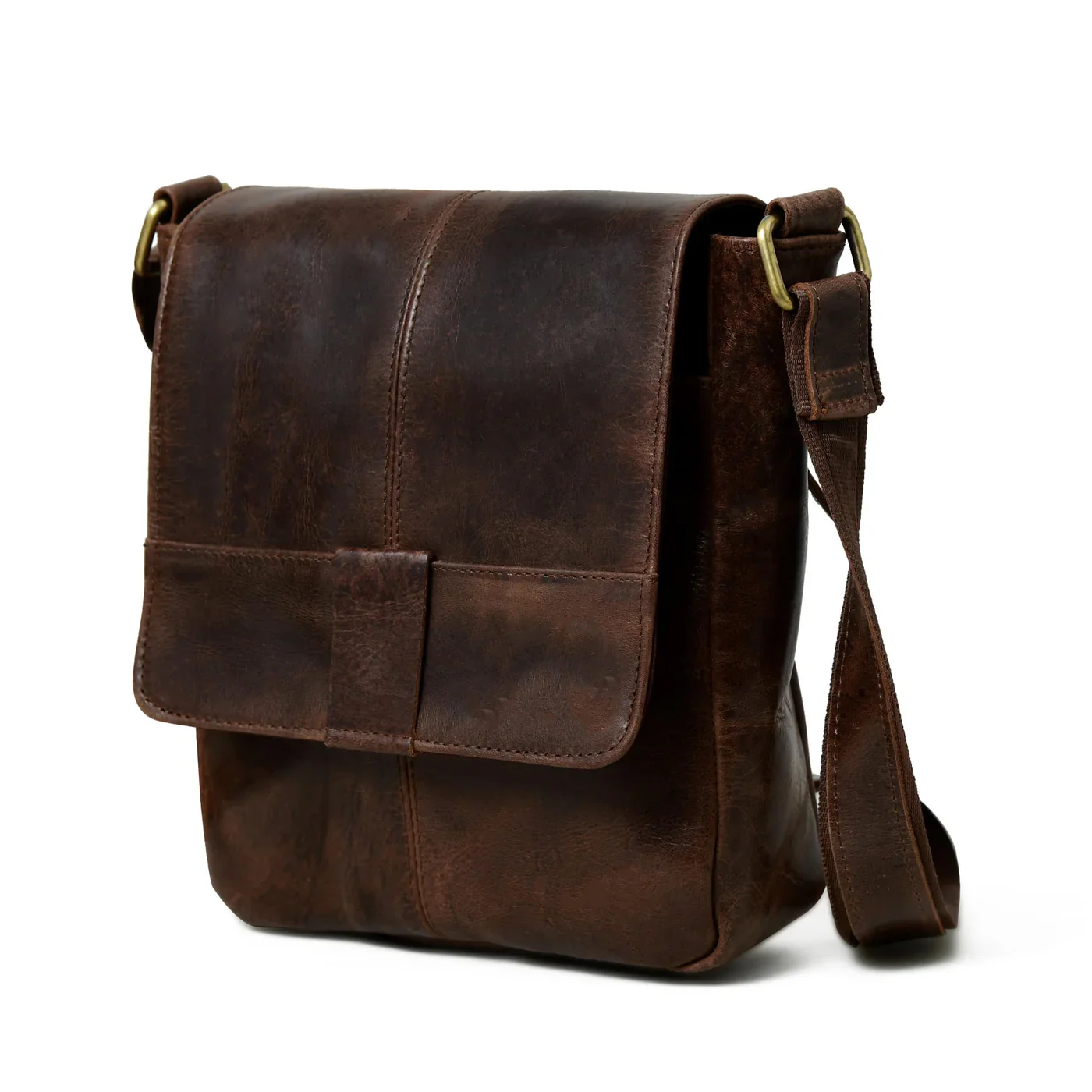 Brown Leather Crossbody Bag - Image 3